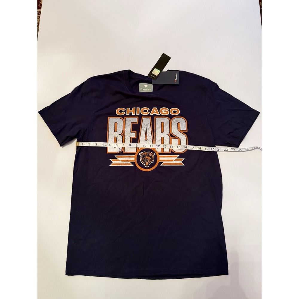 Fanatics Men Chicago Bears Large T-Shirt NFL Official Navy Blue Football NWT
